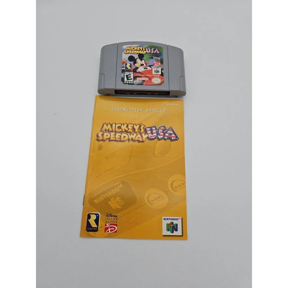Mickey's Speedway USA (Nintendo 64, 2000)  Manuel And Cartridge